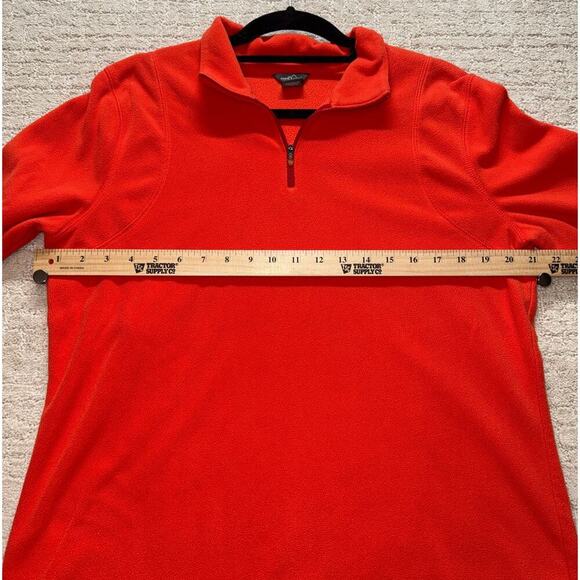 Eddie Bauer Women’s Orange Fleece Pullover Large Warm Casual Outdoor Wear - Picture 5 of 6